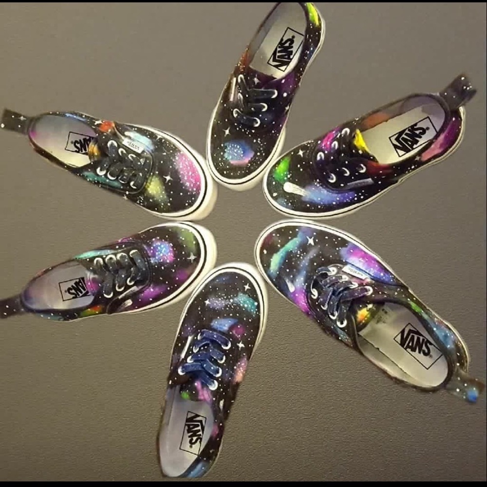 Vans Authentic glitter custom made girls shoes NIB